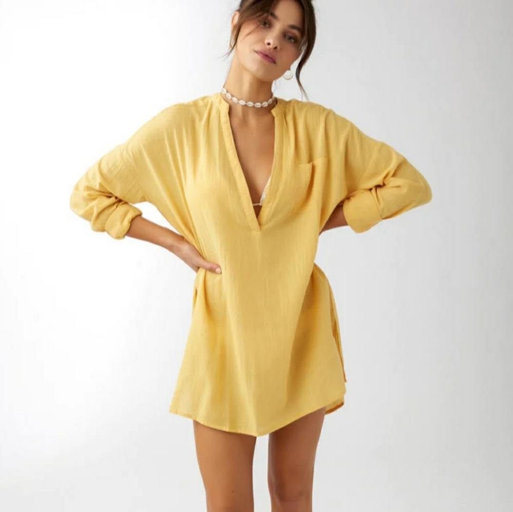 ๐โ๏ธO'neill cover up belizin yellow size small ๐ - Picture 2 of 5